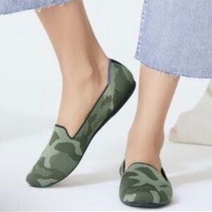 Rothy's The Loafer Olive Camo Green Round Toe Flat slip on Shoes Women Size 9.5